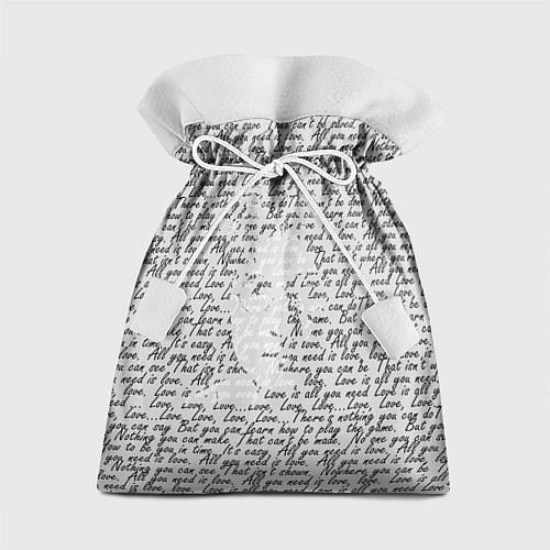 Подарочный мешок Джон Леннон, портрет и слова песни / 3D-принт – фото 1