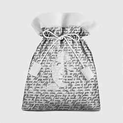 Мешок для подарков Джон Леннон, портрет и слова песни, цвет: 3D-принт