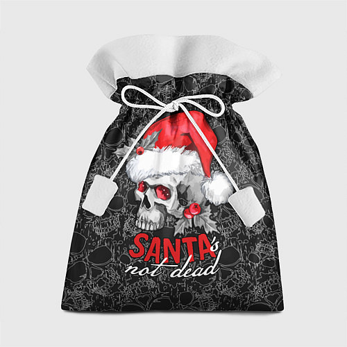Подарочный мешок Skull in red hat, Santa is not dead / 3D-принт – фото 1
