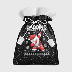 Мешок для подарков Santa dabbing, through the snow, цвет: 3D-принт