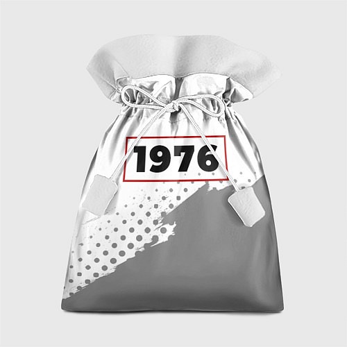 Подарочный мешок 1976 - в красной рамке на светлом / 3D-принт – фото 1
