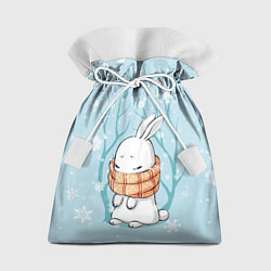 Мешок для подарков Кролик в снеженом лесу, цвет: 3D-принт