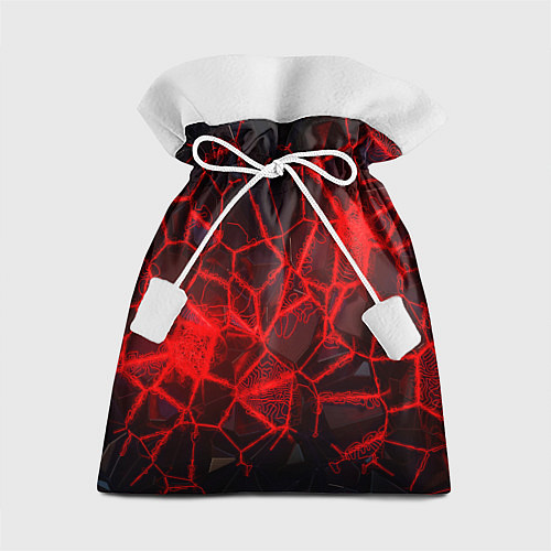 Подарочный мешок Кристаллы в красных нитях / 3D-принт – фото 1