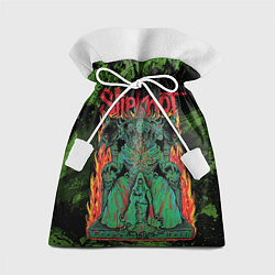 Мешок для подарков Slipknot green satan, цвет: 3D-принт