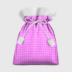 Мешок для подарков Много сердец розовое, цвет: 3D-принт