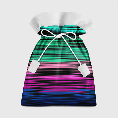 Подарочный мешок Разноцветные неоновые шелковые нити / 3D-принт – фото 1