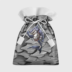 Мешок для подарков Акула - опытный аквалангист, цвет: 3D-принт