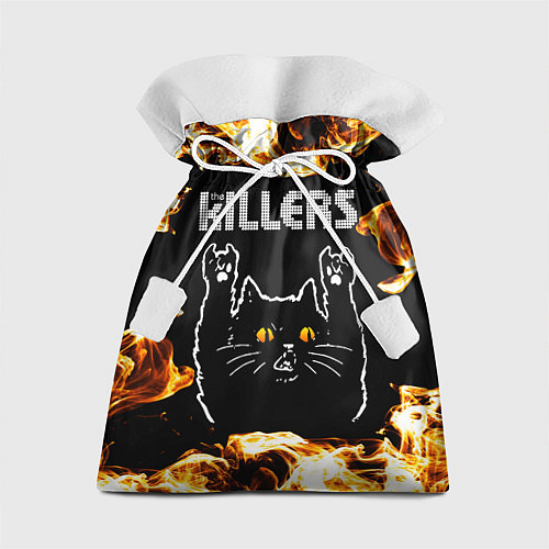 Подарочный мешок The Killers рок кот и огонь / 3D-принт – фото 1