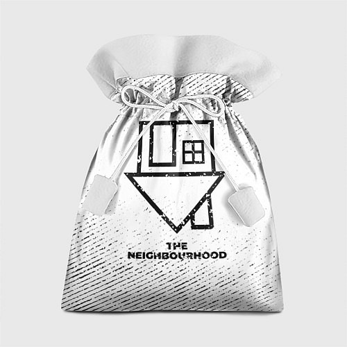 Подарочный мешок The Neighbourhood с потертостями на светлом фоне / 3D-принт – фото 1