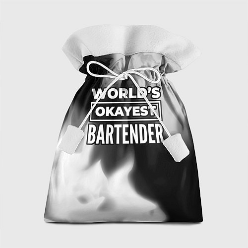 Подарочный мешок Worlds okayest bartender - dark / 3D-принт – фото 1