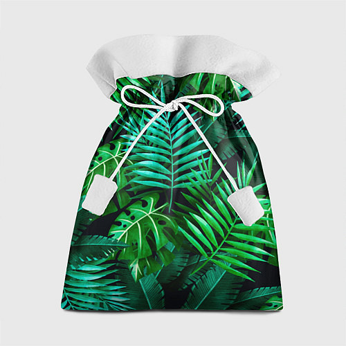 Подарочный мешок Тропические растения - текстура / 3D-принт – фото 1
