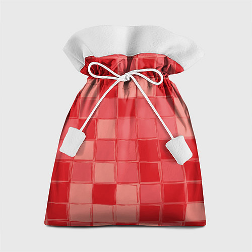 Подарочный мешок Красный паттерн из кубов / 3D-принт – фото 1
