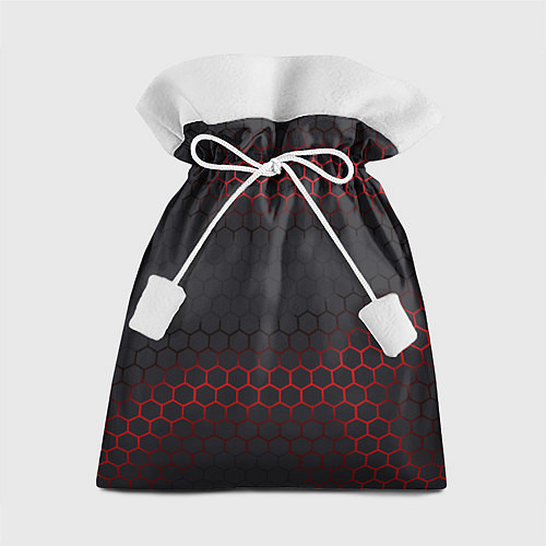 Подарочный мешок Броня из стали красная / 3D-принт – фото 1