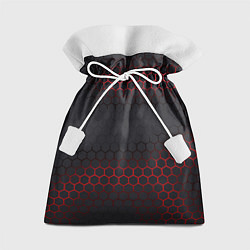 Мешок для подарков Броня из стали красная, цвет: 3D-принт