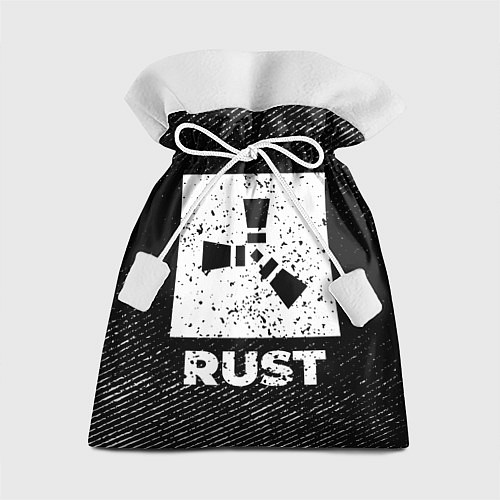 Подарочный мешок Rust с потертостями на темном фоне / 3D-принт – фото 1