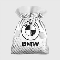 Мешок для подарков BMW с потертостями на светлом фоне, цвет: 3D-принт