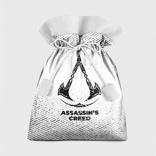 Подарочный мешок Assassins Creed с потертостями на светлом фоне / 3D-принт – фото 1