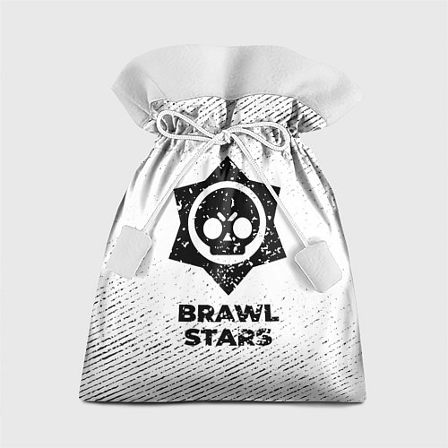 Подарочный мешок Brawl Stars с потертостями на светлом фоне / 3D-принт – фото 1