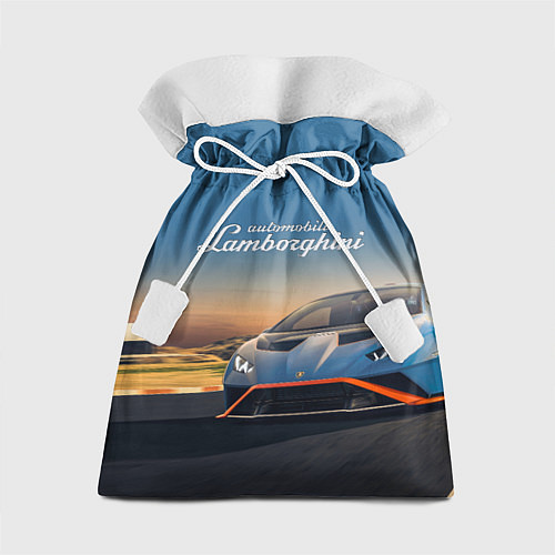 Подарочный мешок Lamborghini Huracan STO - car racing / 3D-принт – фото 1