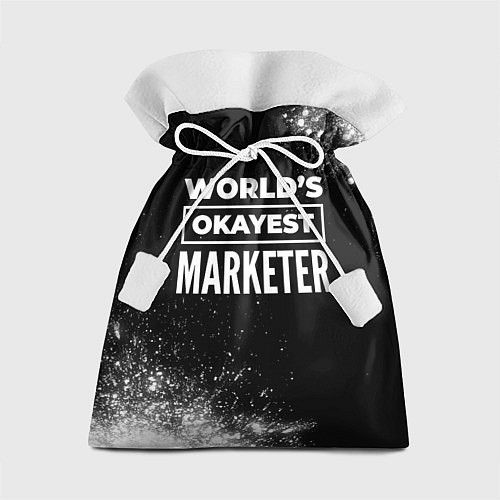 Подарочный мешок Worlds okayest marketer - dark / 3D-принт – фото 1