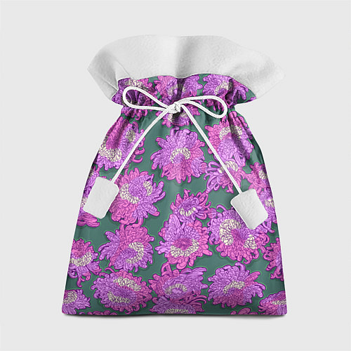 Подарочный мешок Яркие хризантемы / 3D-принт – фото 1