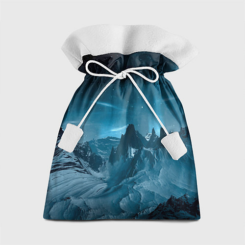 Подарочный мешок Снежные горные вершины / 3D-принт – фото 1