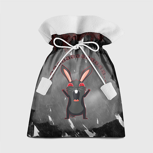 Подарочный мешок Черный кролик орет как сумасшедший / 3D-принт – фото 1