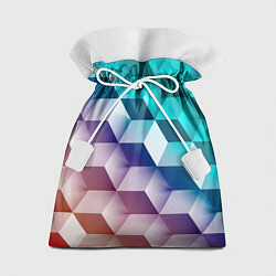 Мешок для подарков Объёмные разноцветные кубы, цвет: 3D-принт