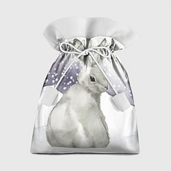 Мешок для подарков Милый кролик на снегу, цвет: 3D-принт
