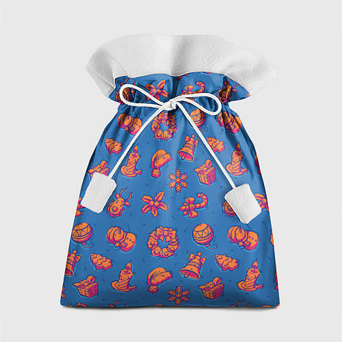 Подарочный мешок Новогоднее настроение: красно-синий / 3D-принт – фото 1
