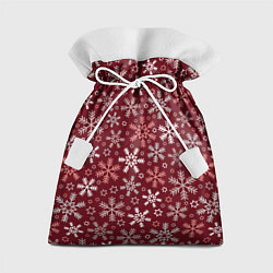 Мешок для подарков Новогодний узор из снежинок, цвет: 3D-принт