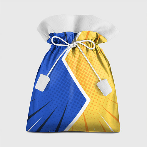 Подарочный мешок Желто-синяя молния / 3D-принт – фото 1