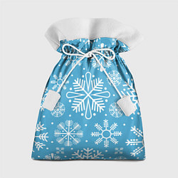 Мешок для подарков Snow in blue, цвет: 3D-принт