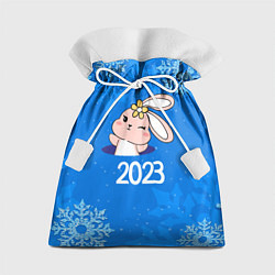 Мешок для подарков Зайка с бантиком 2023, цвет: 3D-принт