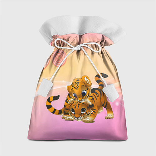 Подарочный мешок Несколько тигрят играют вместе / 3D-принт – фото 1