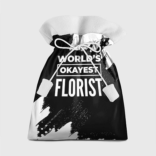 Подарочный мешок Worlds okayest florist - dark / 3D-принт – фото 1