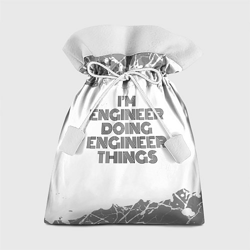 Подарочный мешок Im doing engineer things: на светлом / 3D-принт – фото 1