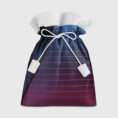 Подарочный мешок Абсрактная лестничная тёмно-синяя текстура / 3D-принт – фото 1