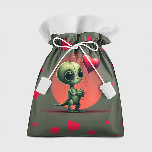 Подарочный мешок Влюбленный инопланетянин / 3D-принт – фото 1
