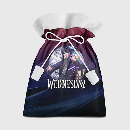 Подарочный мешок Уэнсдэй играет на виолончели рисунок / 3D-принт – фото 1