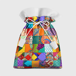 Мешок для подарков Разноцветные лоскуты, цвет: 3D-принт