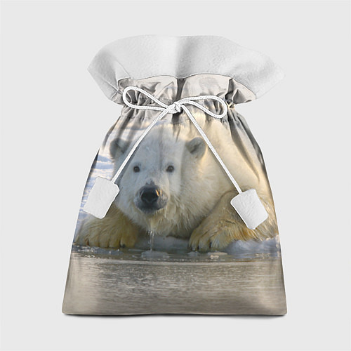 Подарочный мешок Белый медведь ожидает / 3D-принт – фото 1