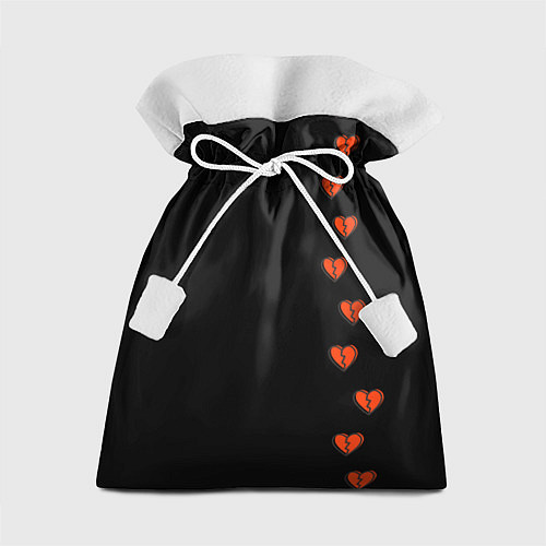Подарочный мешок Дорожка разбитых сердец - темный / 3D-принт – фото 1