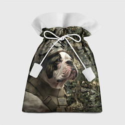 Мешок для подарков Бульдог солдат, цвет: 3D-принт