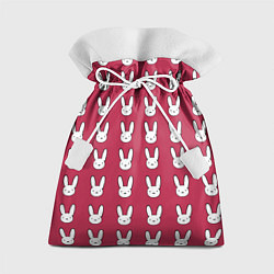 Мешок для подарков Bunny Pattern red, цвет: 3D-принт