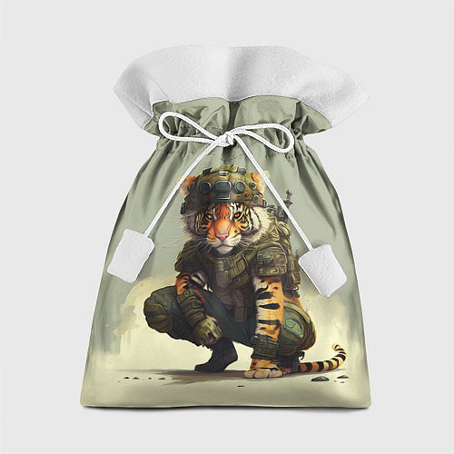 Подарочный мешок Милитари тигр / 3D-принт – фото 1