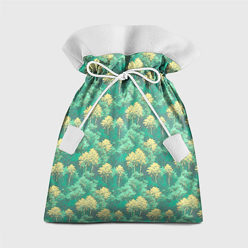 Подарочный мешок Камуфляж деревья двуцветный / 3D-принт – фото 1