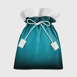 Мешок для подарков Темно-бирюзовый градиент, цвет: 3D-принт