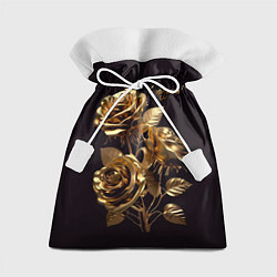 Мешок для подарков Золотые розы, цвет: 3D-принт
