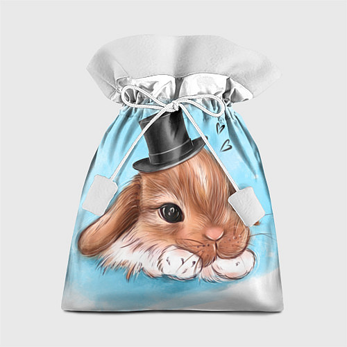 Подарочный мешок Милый кролик в шляпке / 3D-принт – фото 1